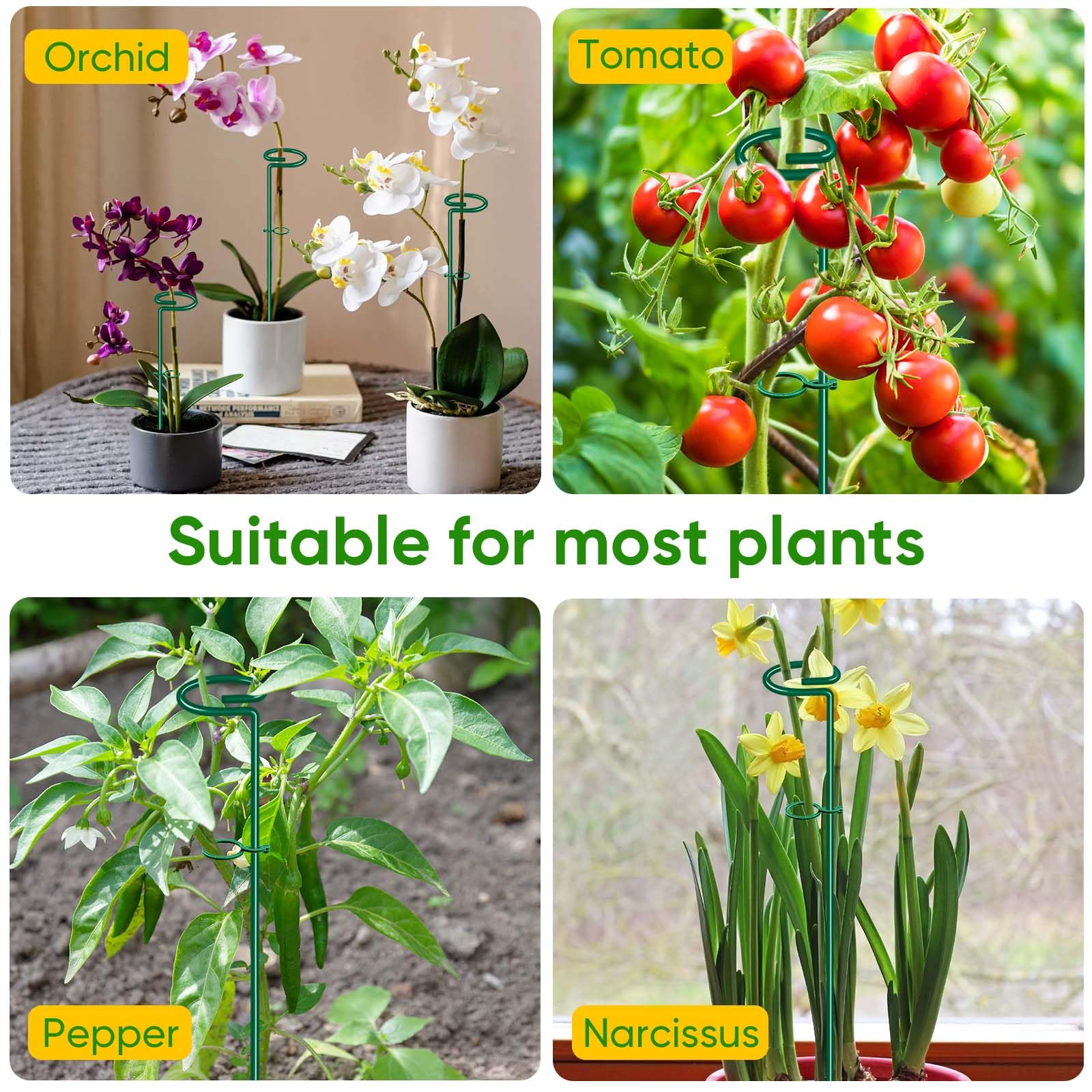 HiGift Plant Support Stakes showing open slot design