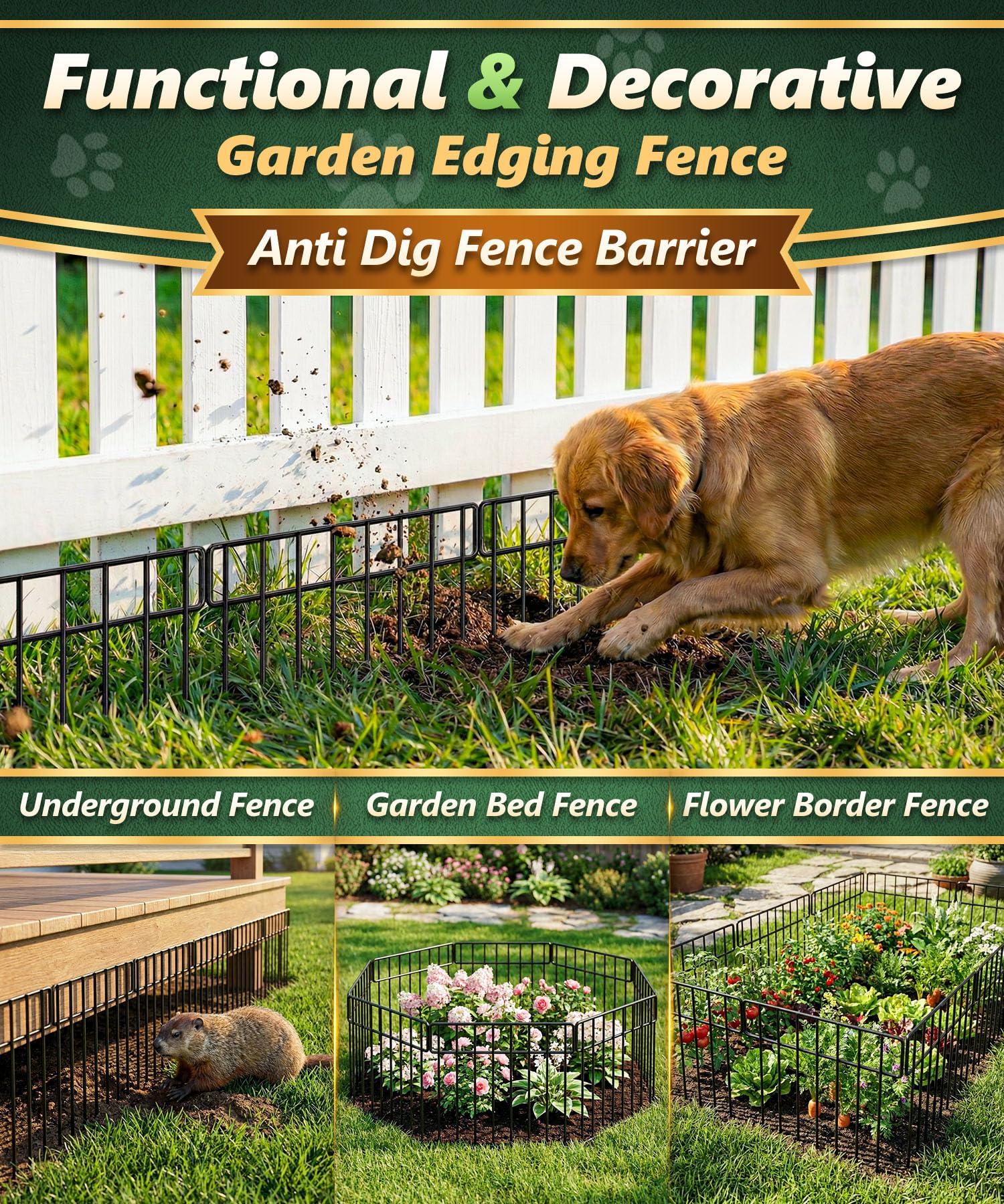 HIHADUUM Animal Barrier Fence in L shape configuration