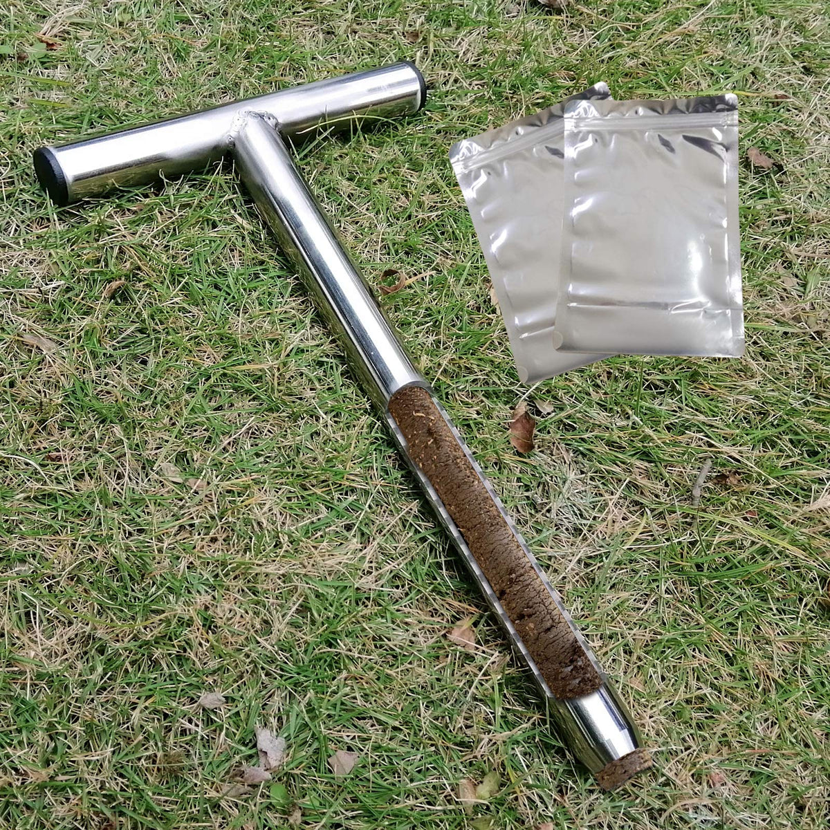 HiHydro 12 Inch Stainless Steel Soil Probe front view