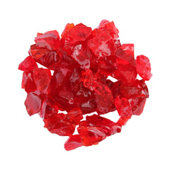 Hiland Fire Pit Glass Red 10 lb pack, showcasing vibrant colour and glass texture