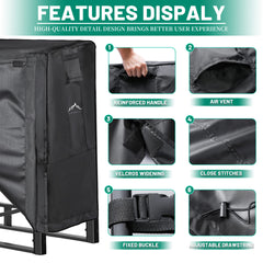 Himal firewood rack cover with air vents for ventilation