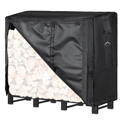 Himal Outdoors 4FT firewood rack cover black front view