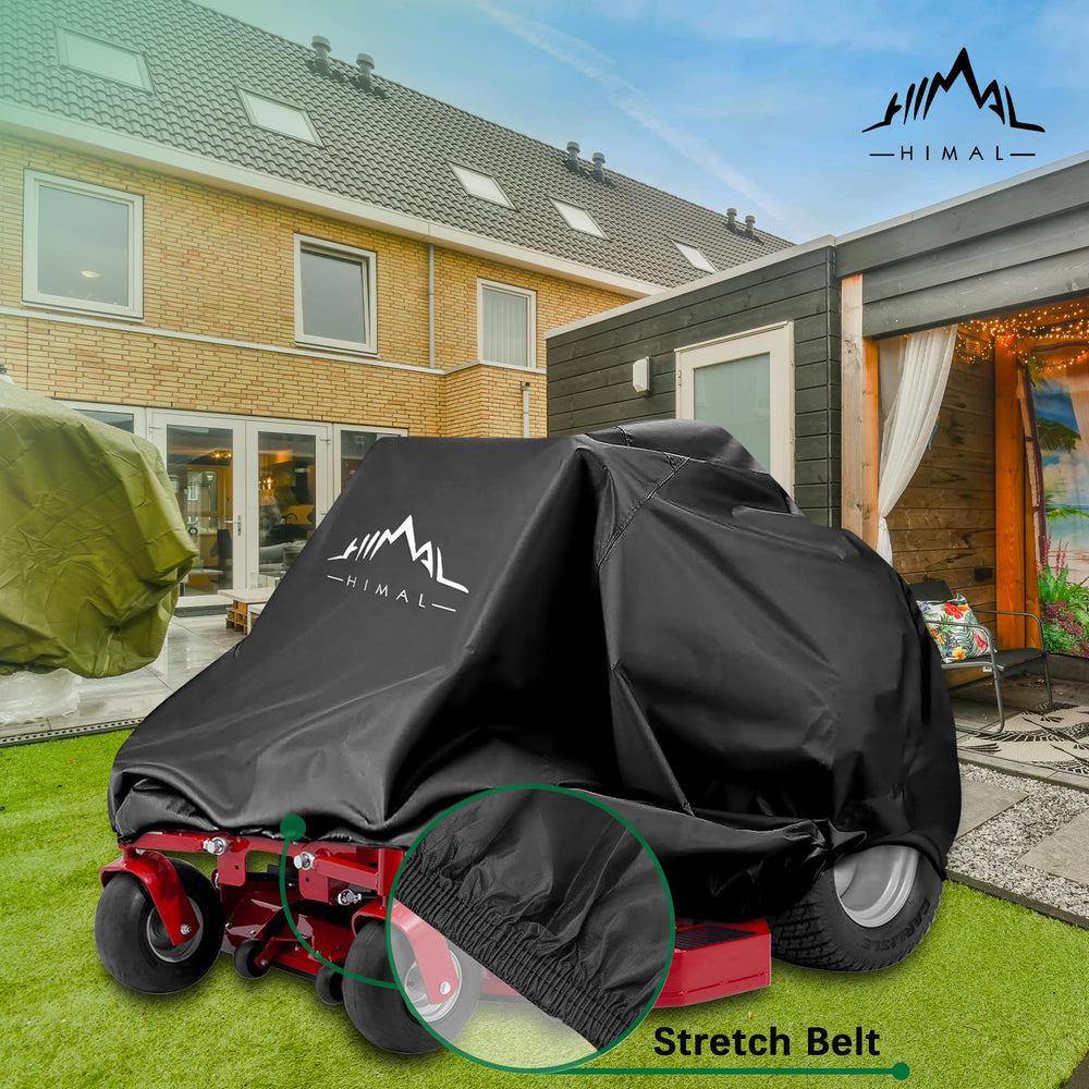 Himal Outdoors cover protecting mower from rain
