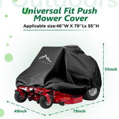Himal Outdoors Zero Turn Mower Cover, showcasing the 600D fabric texture