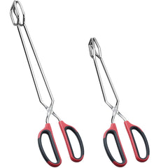 HINMAY 12-inch scissor tongs in red color front view