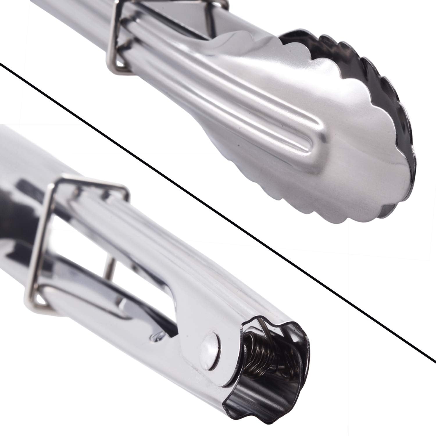 HINMAY Mini Tongs set displayed on a kitchen counter