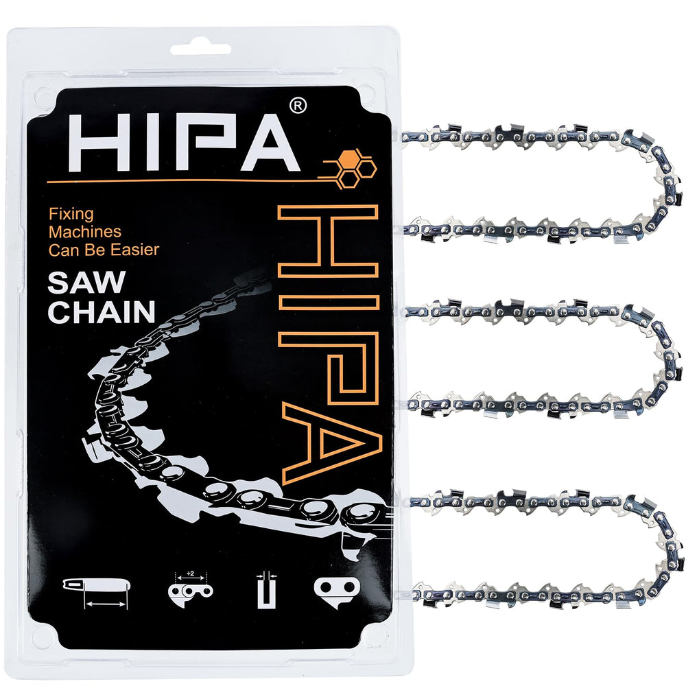 Hipa 18-inch chainsaw chain pack of 3 front view