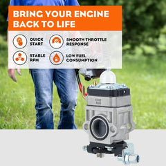 Hipa 43CC carburetor package contents laid out on a surface