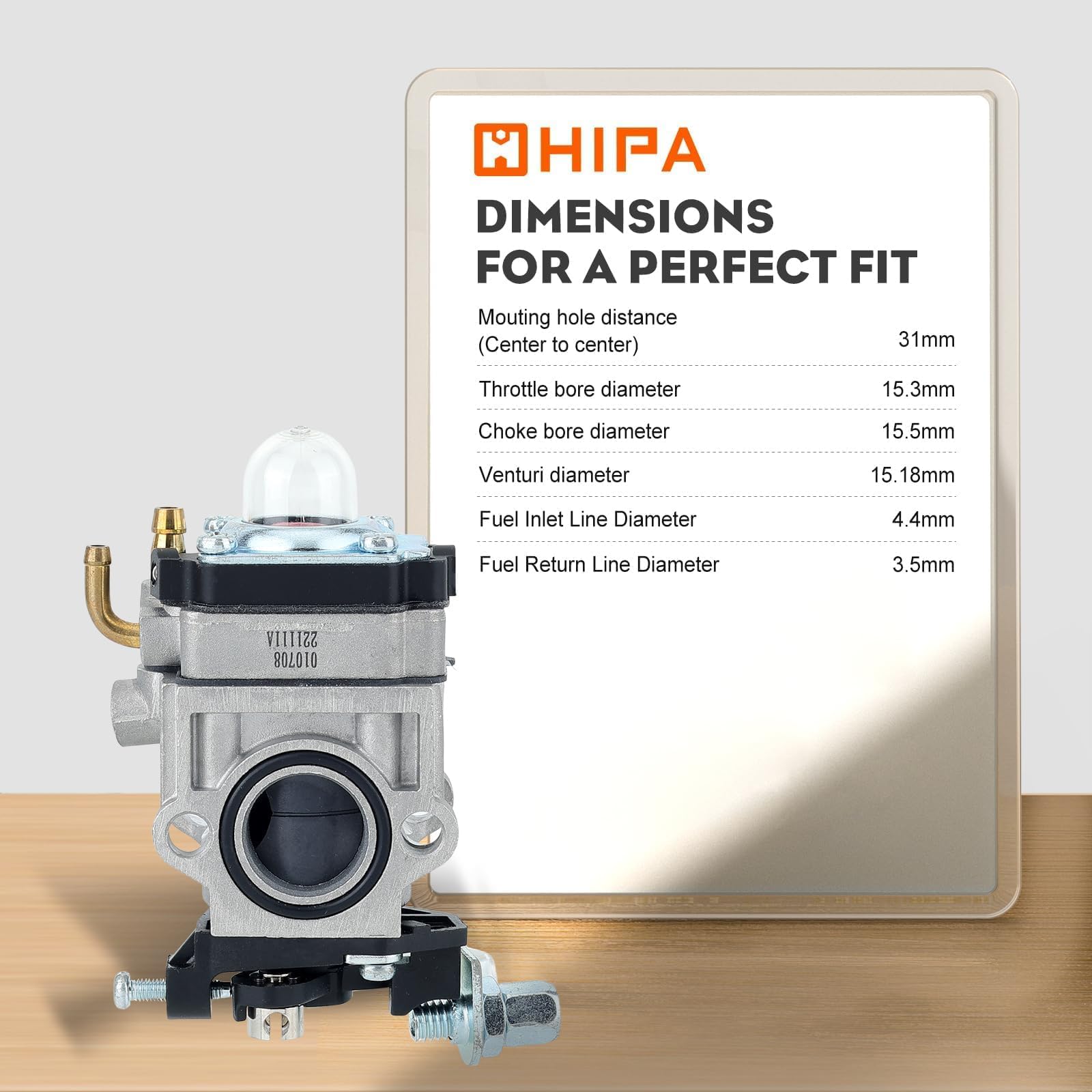 Hipa 43CC carburetor ready to install on Earthquake tiller