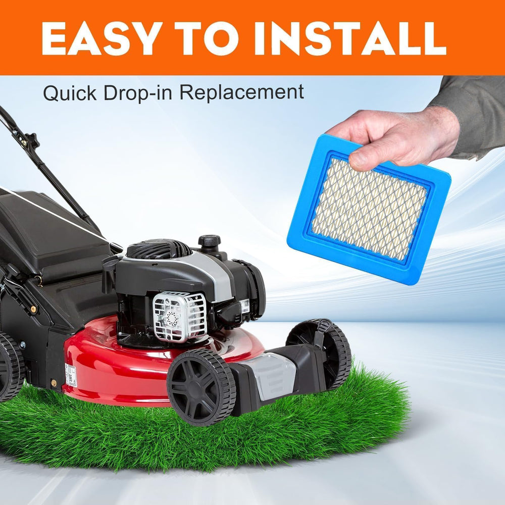 Hipa 491588S Air Filter with lawn mower background