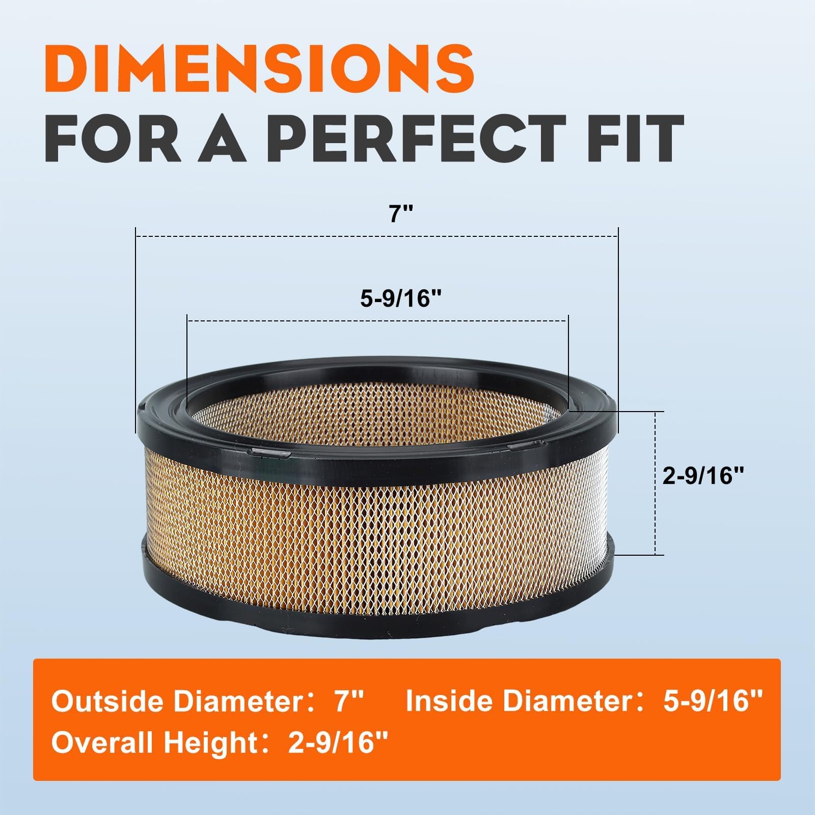 Hipa air filter side view showcasing leak-proof design