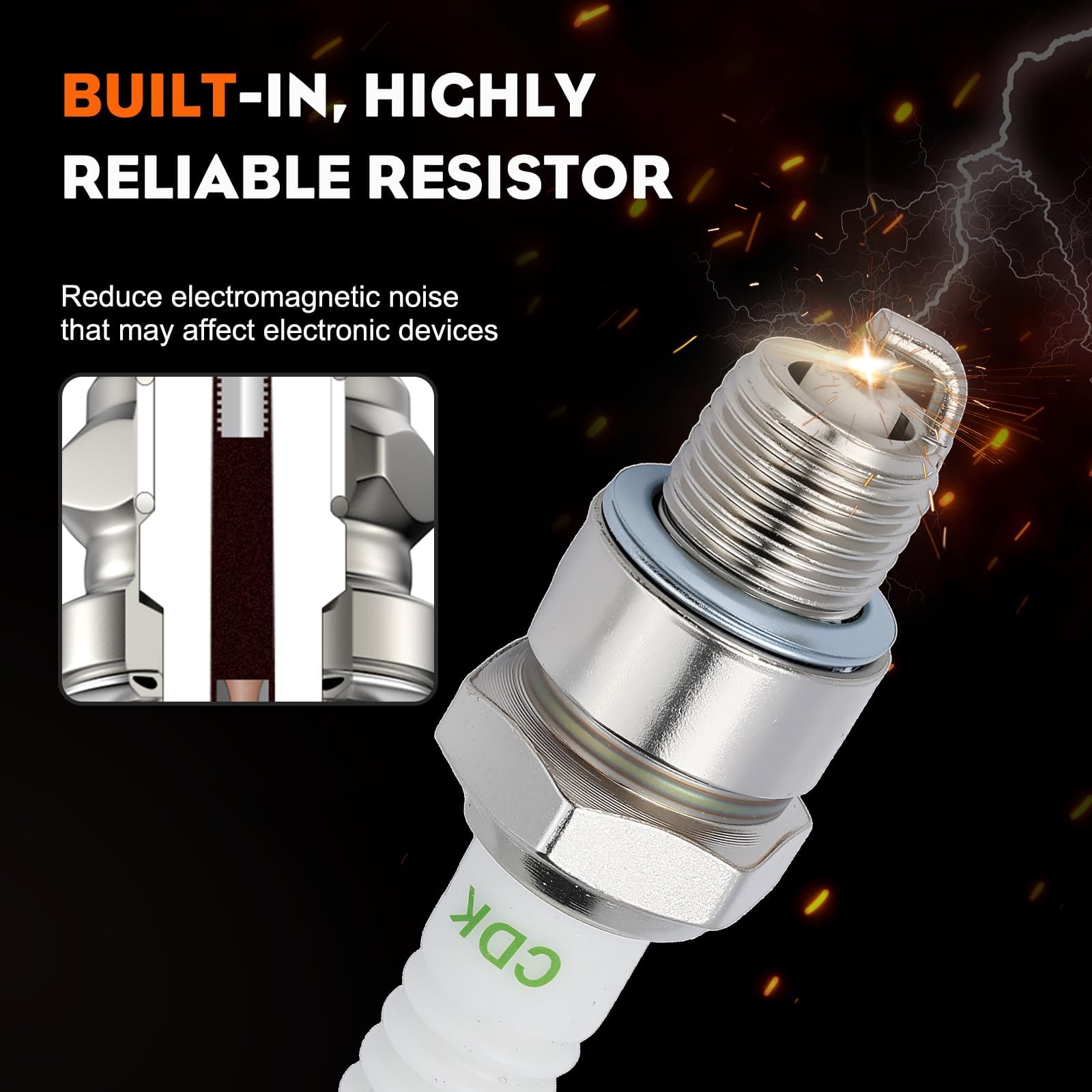 Hipa BPR6HS Spark Plug installed in lawn mower