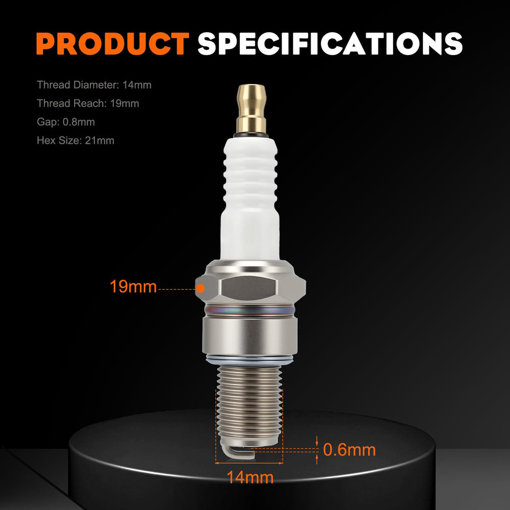 Hipa BR8ES Spark Plug with detailed specifications