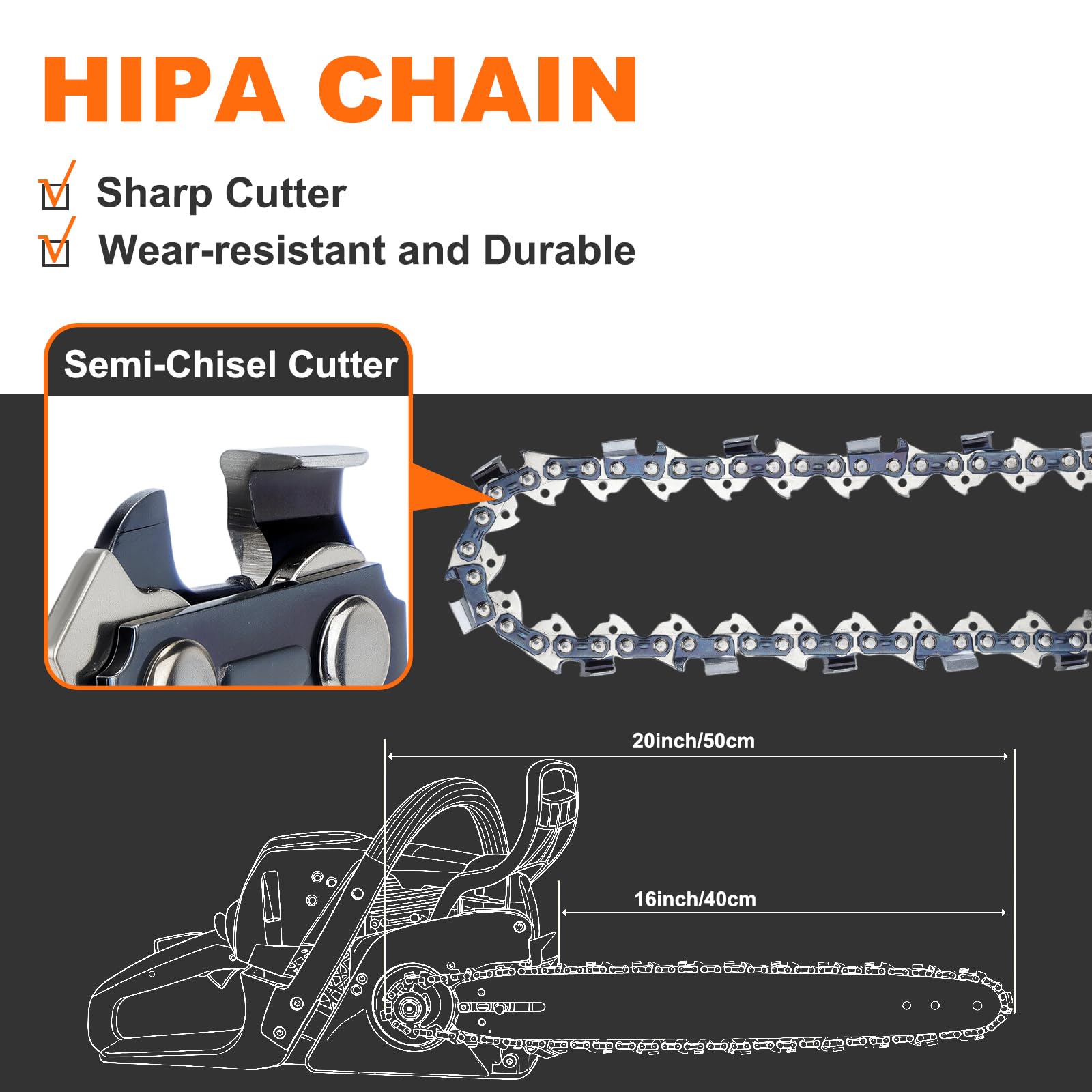 Hipa chainsaw chain packaging