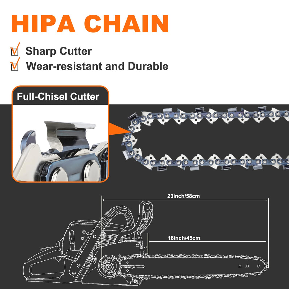 Hipa chainsaw chain packaging front view
