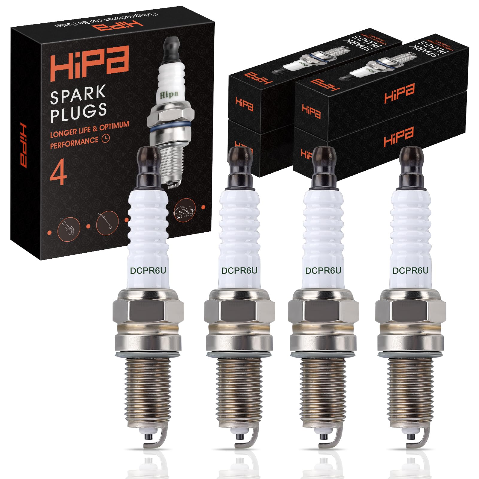 Hipa DCPR6E Spark Plug front view packaging