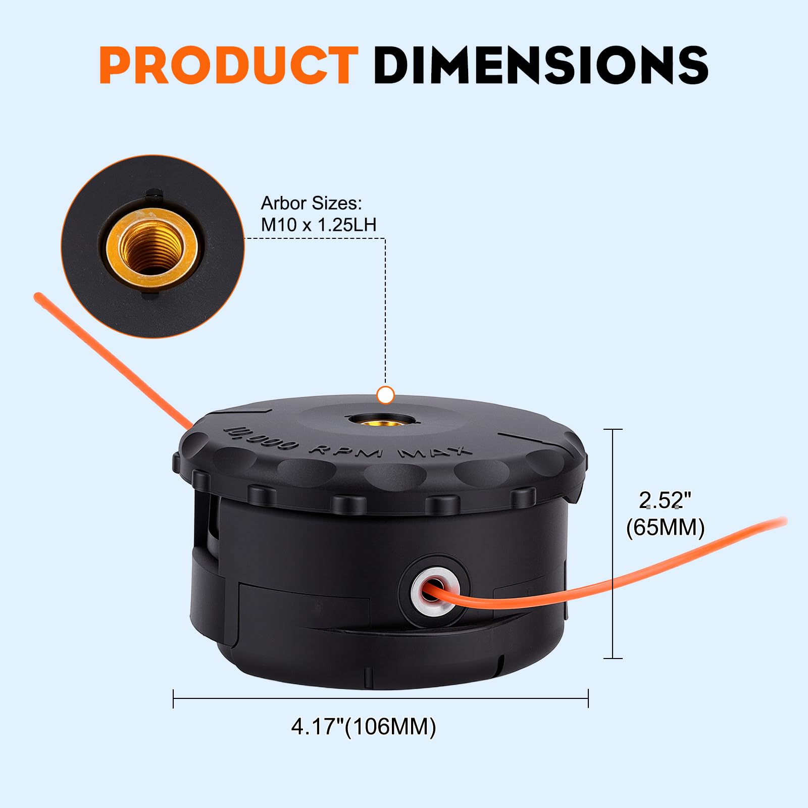 Hipa Speed Feed 400 Trimmer Head displaying mounting hardware