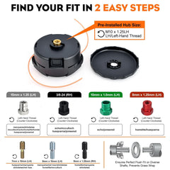 Hipa Speed Feed 400 Trimmer Head side view with dimensions