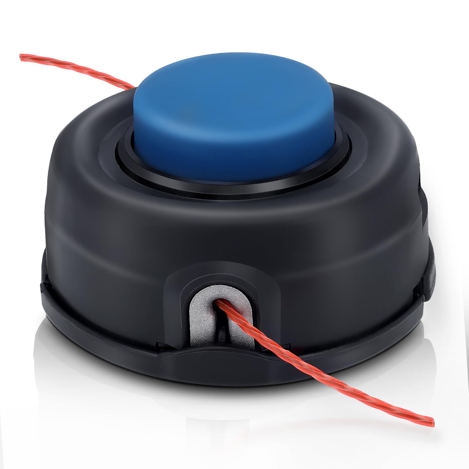 Hipa T35 Trimmer Head front view with orange trimmer line