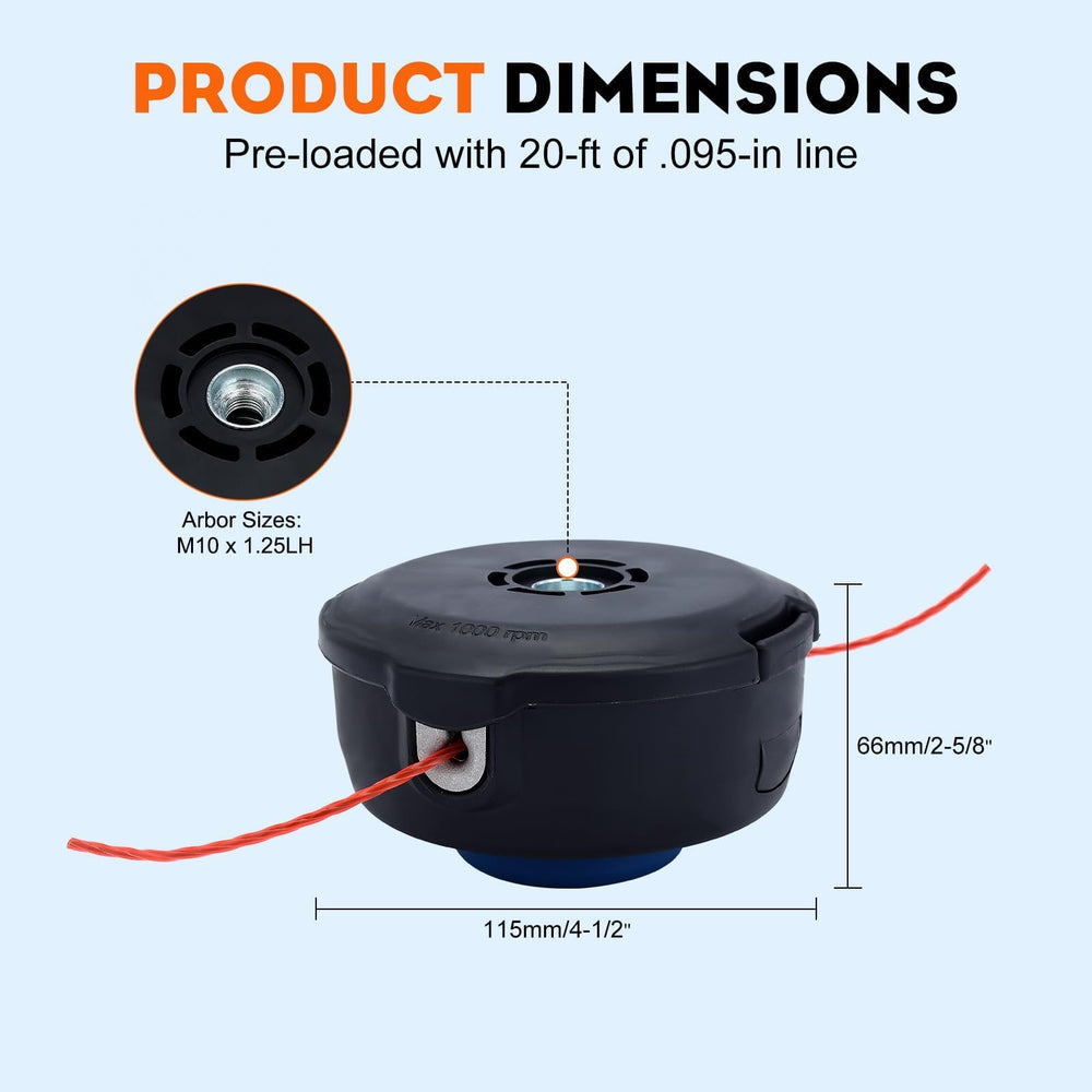 Hipa T35 Trimmer Head package with specifications