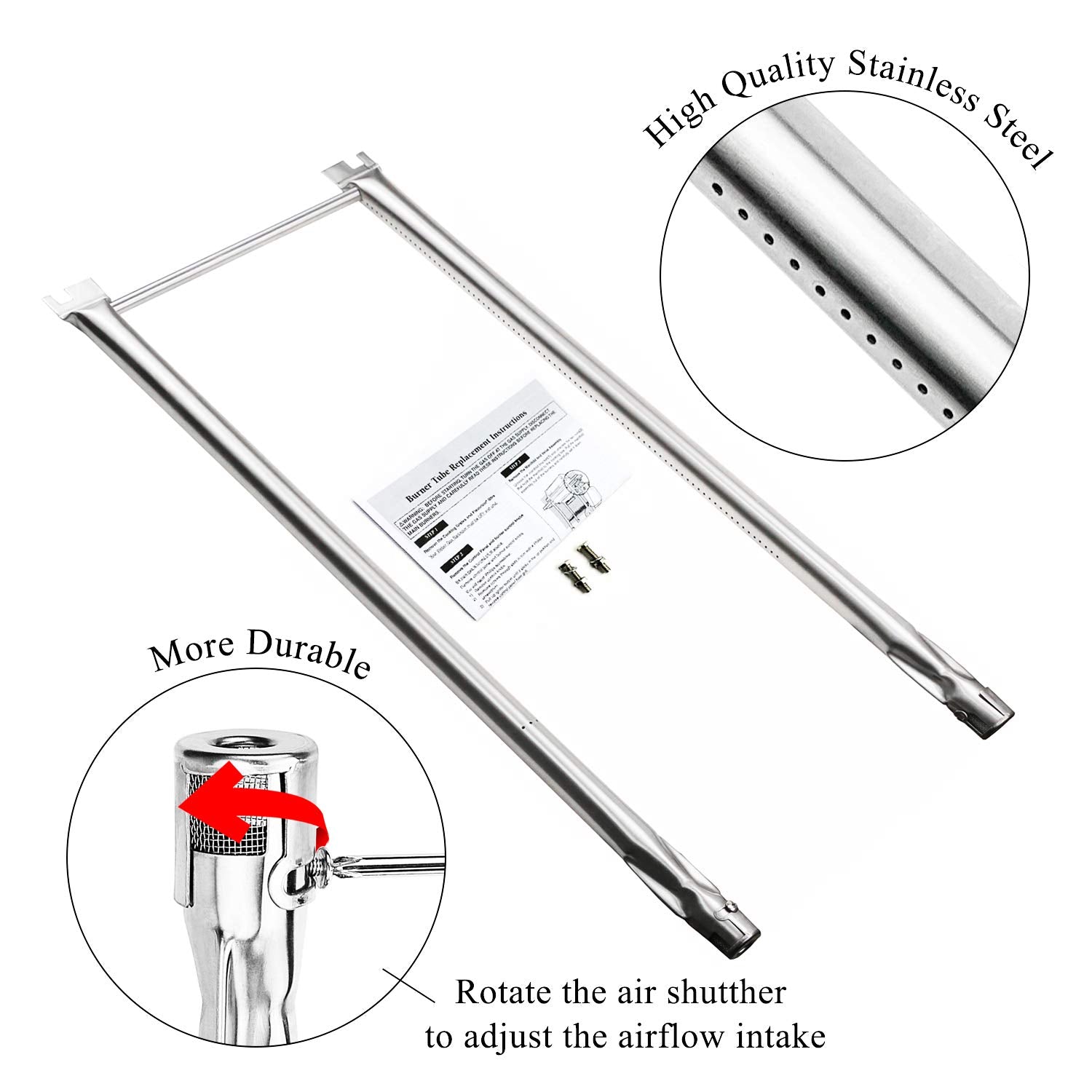 Hisencn burner tubes and flavorizer bars on grill surface
