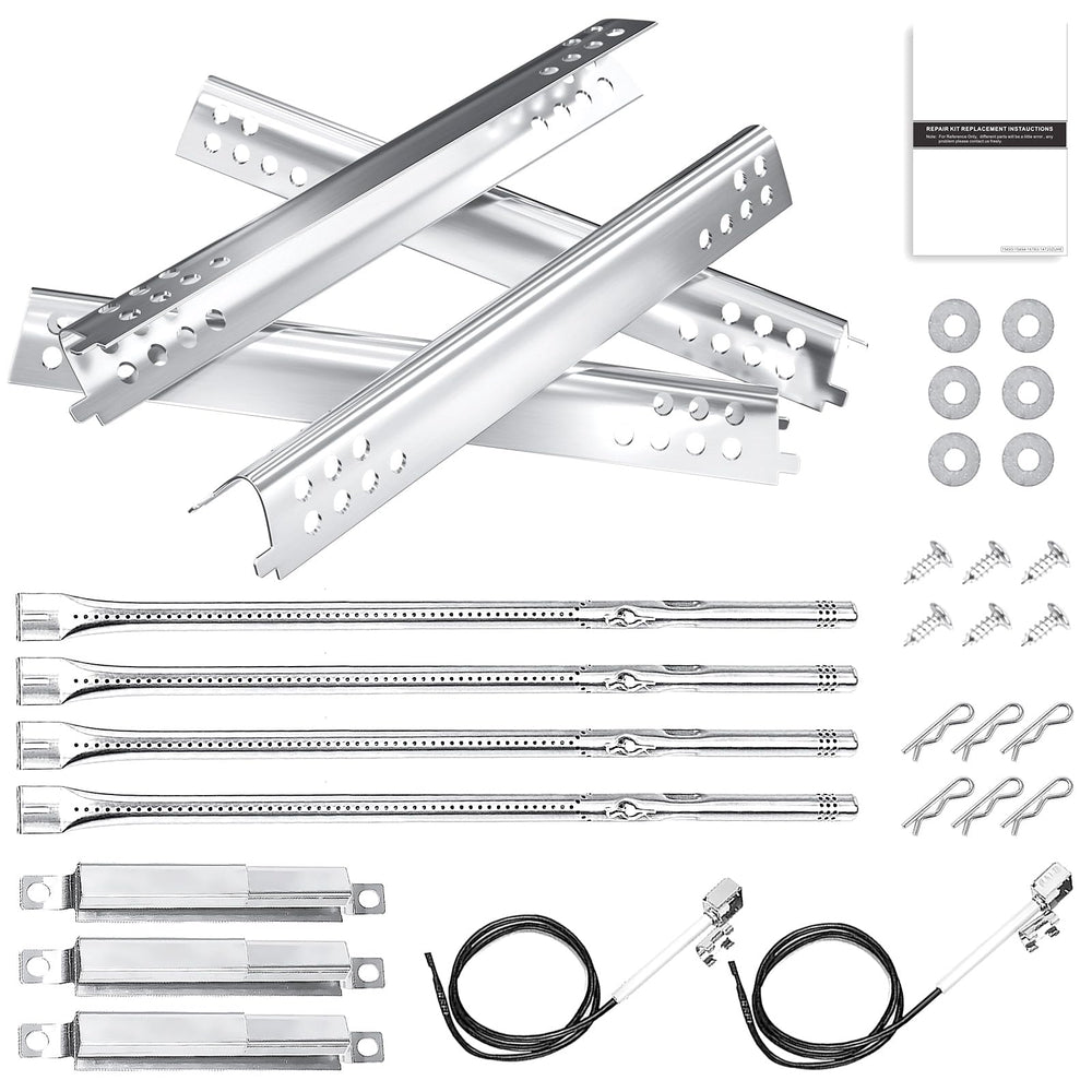 Hisencn grill parts for Char-Broil Advantage, including burners and heat plates