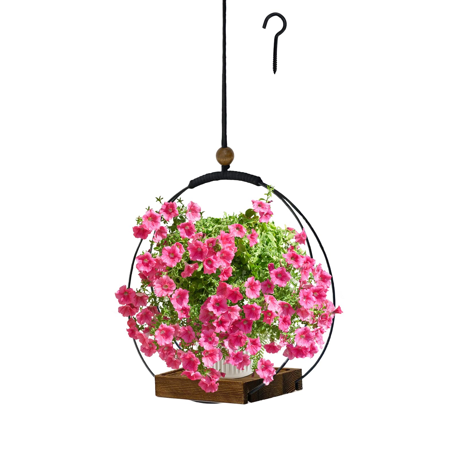 hismocal black wall planter in living room setting