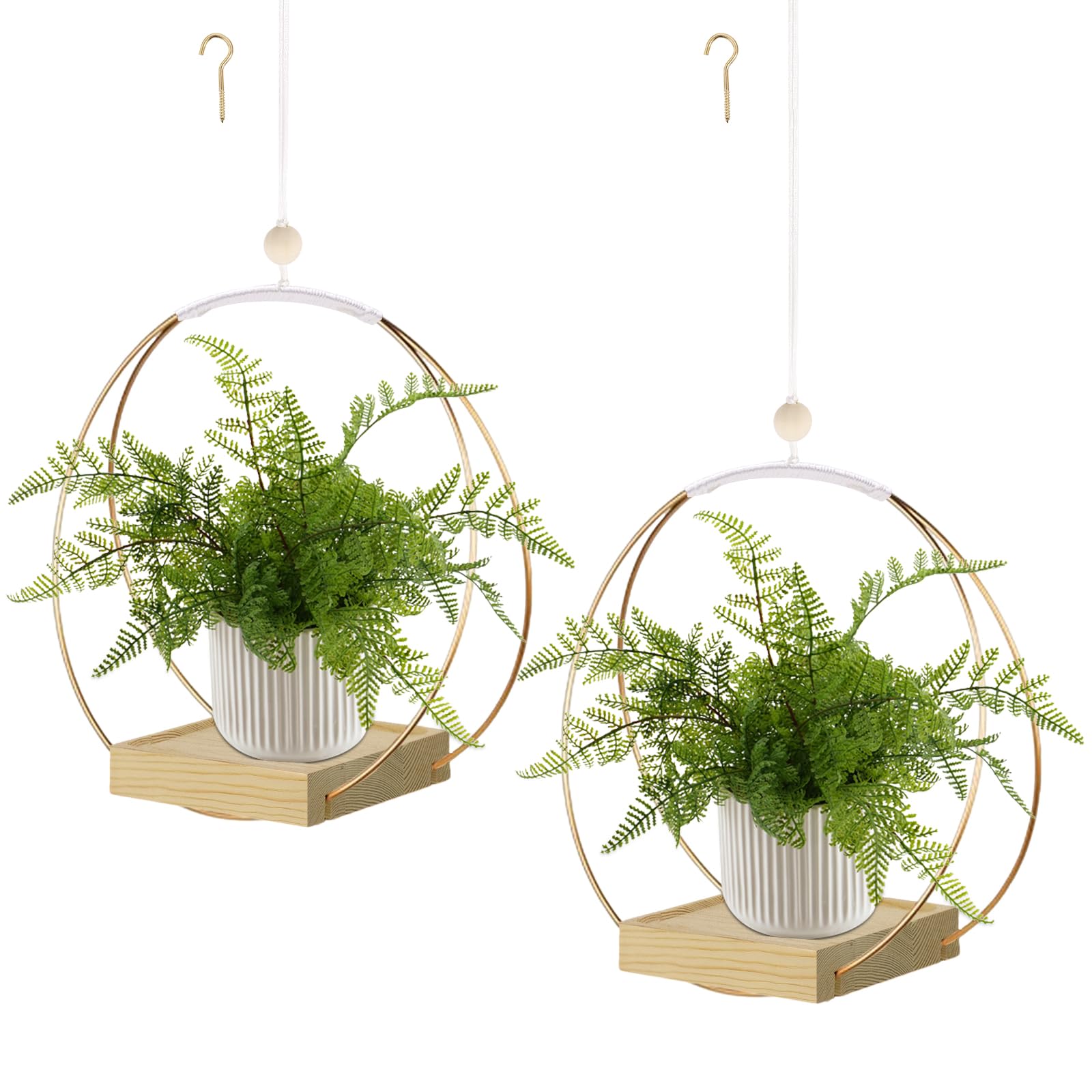 hismocal Hanging Planter front view with black design