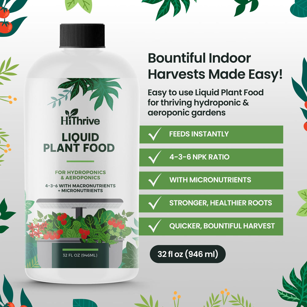 HiThrive Hydroponic Fertilizer 32oz with label details