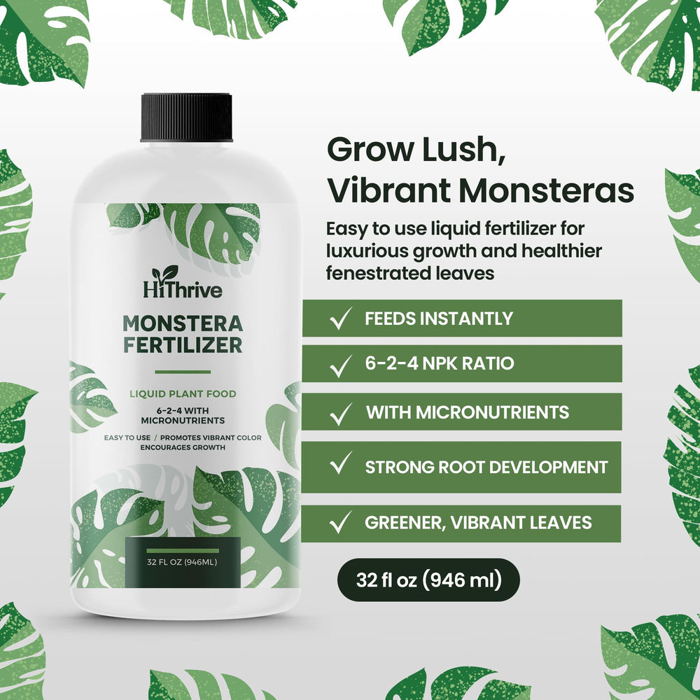 HiThrive Monstera Plant Food 32oz bottle side view