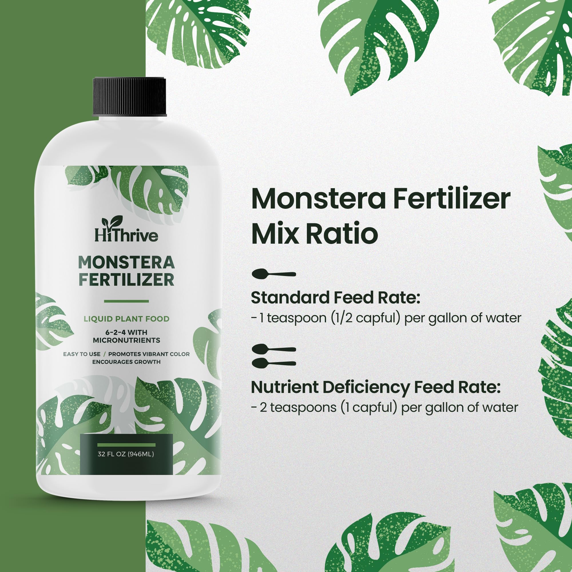 HiThrive Monstera Plant Food packaging details