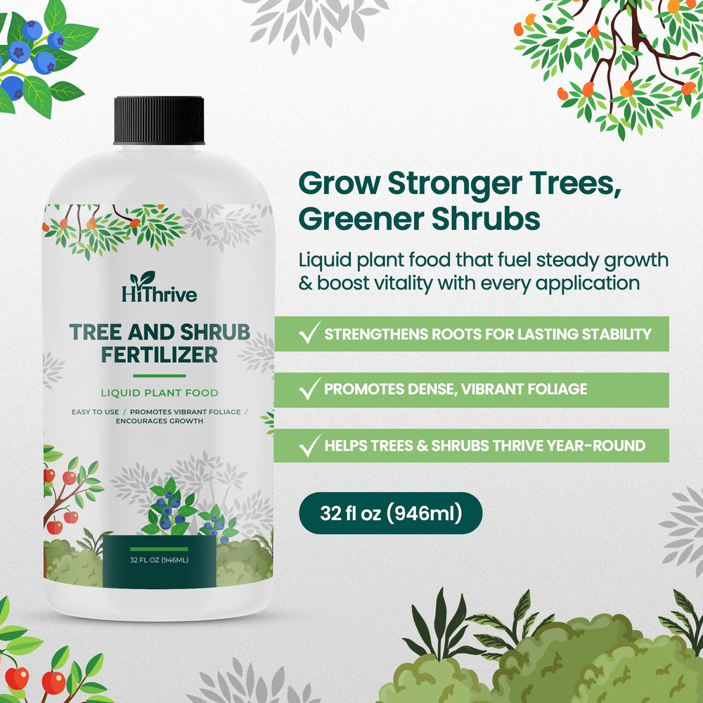 HiThrive Tree and Shrub Plant Food with mixing instructions
