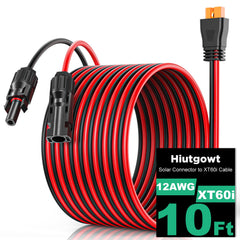 Hiutgowt XT60i Solar Cable 12AWG 10FT front view
