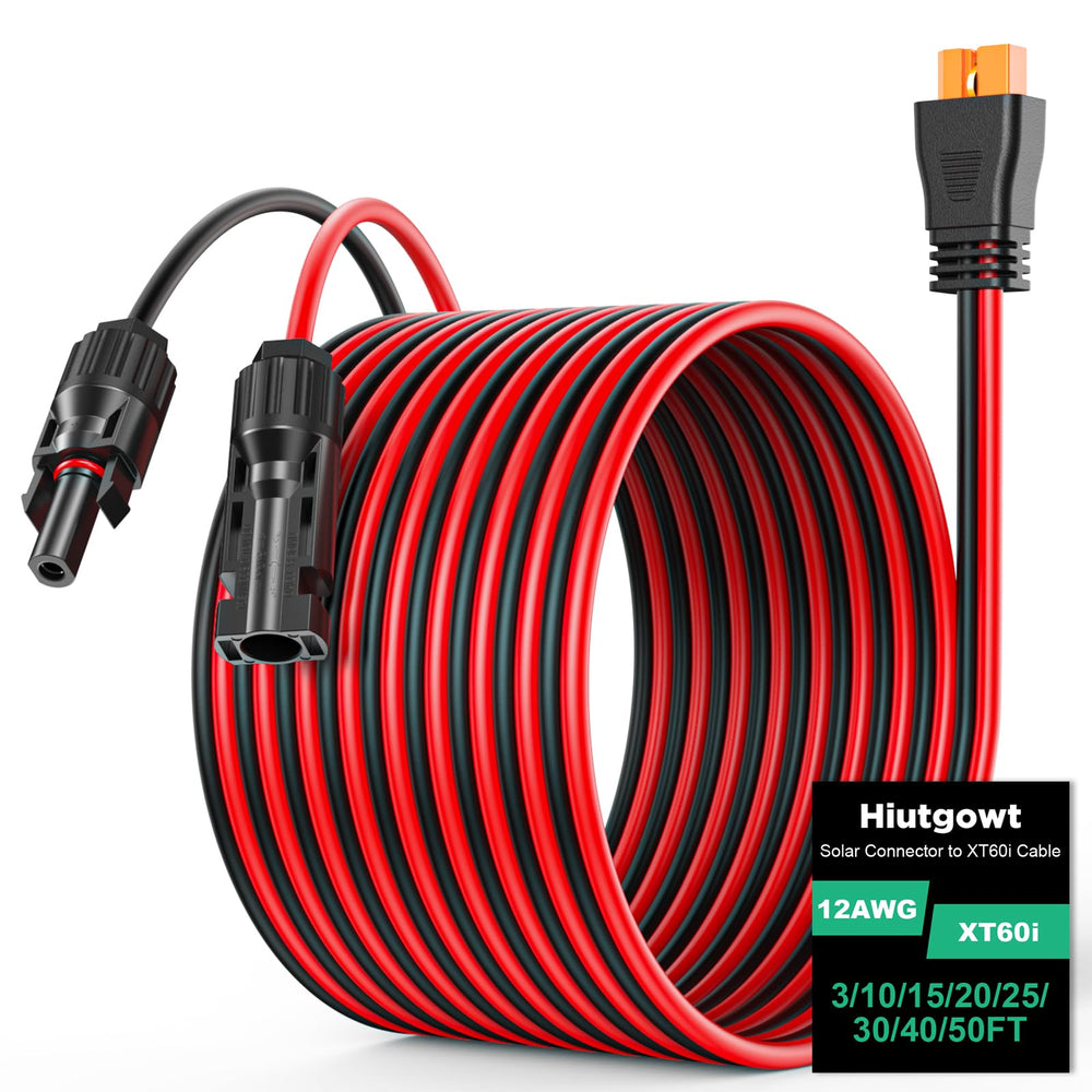 Hiutgowt XT60i Solar Cable 30FT front view