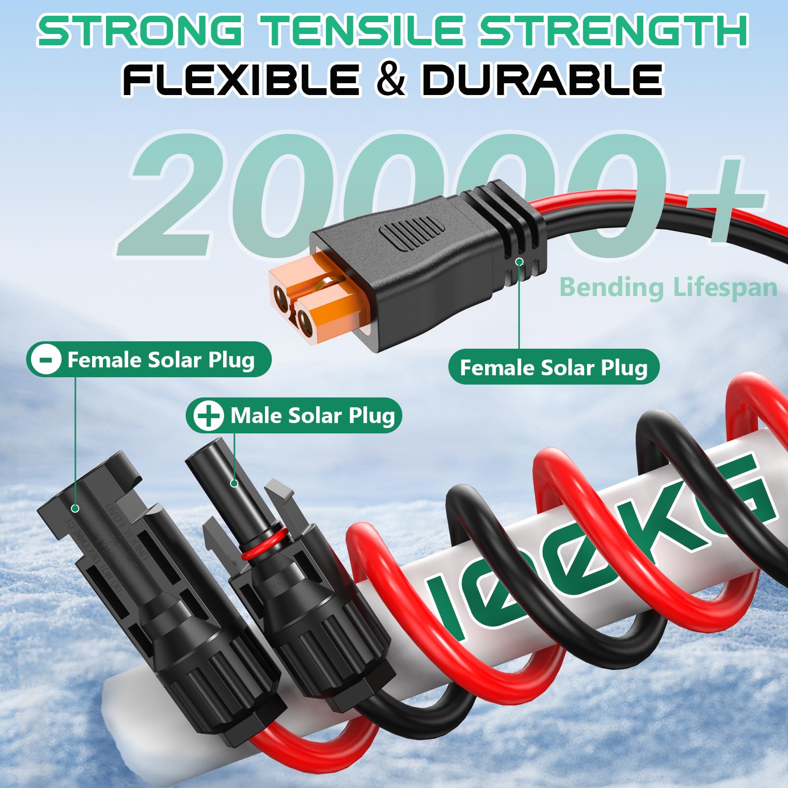 Hiutgowt XT60i Solar Cable in outdoor solar setup