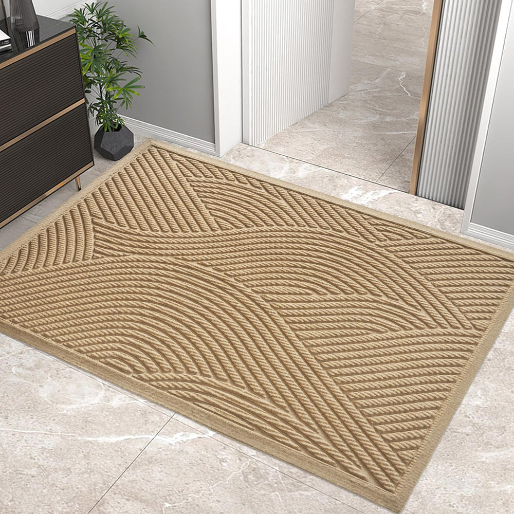 HIYARD 72x24 beige front door mat front view