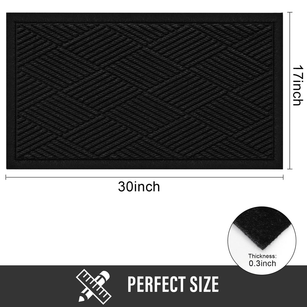 HIYARD doormat displayed on patio, capturing dirt and moisture