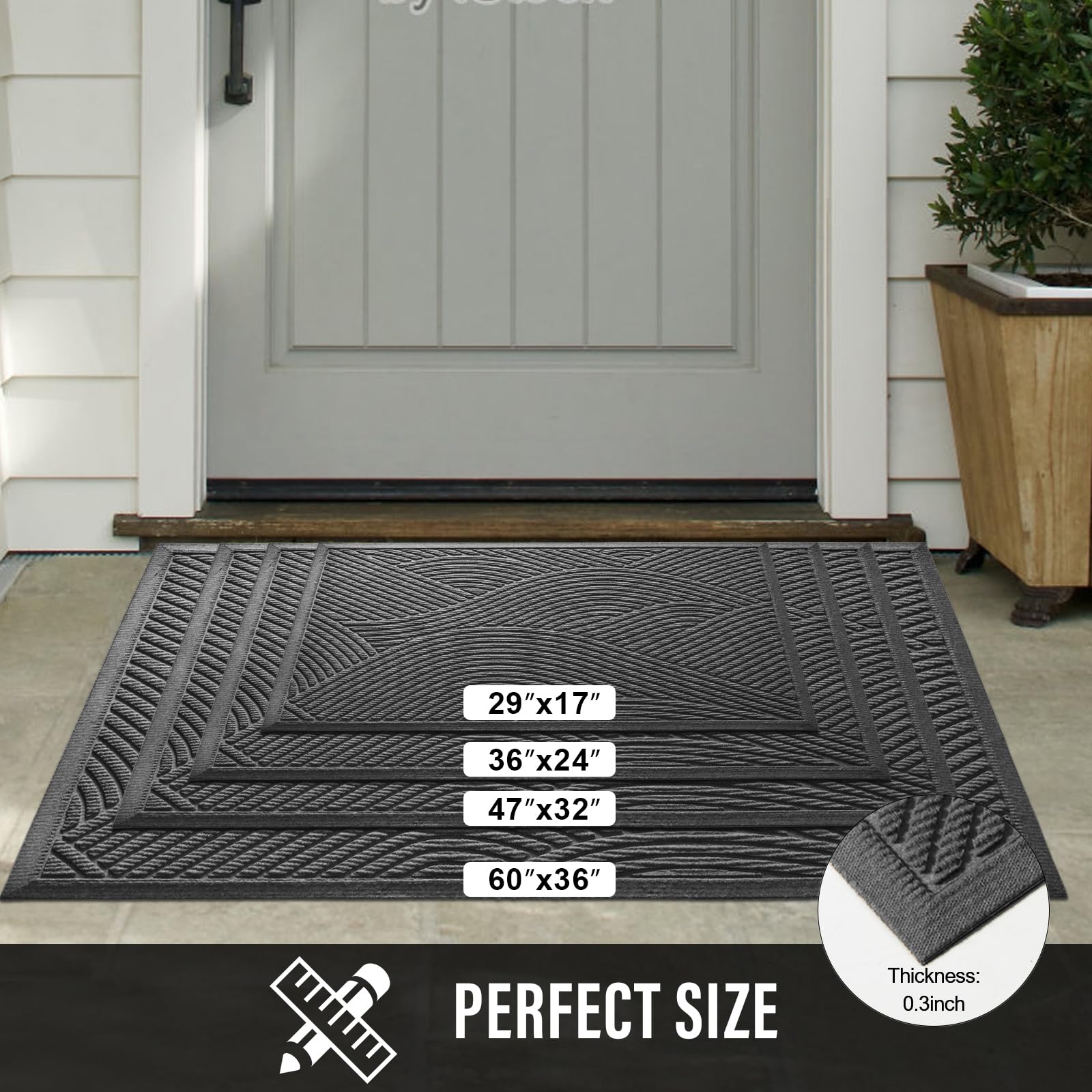 HIYARD doormat easy cleaning with garden hose