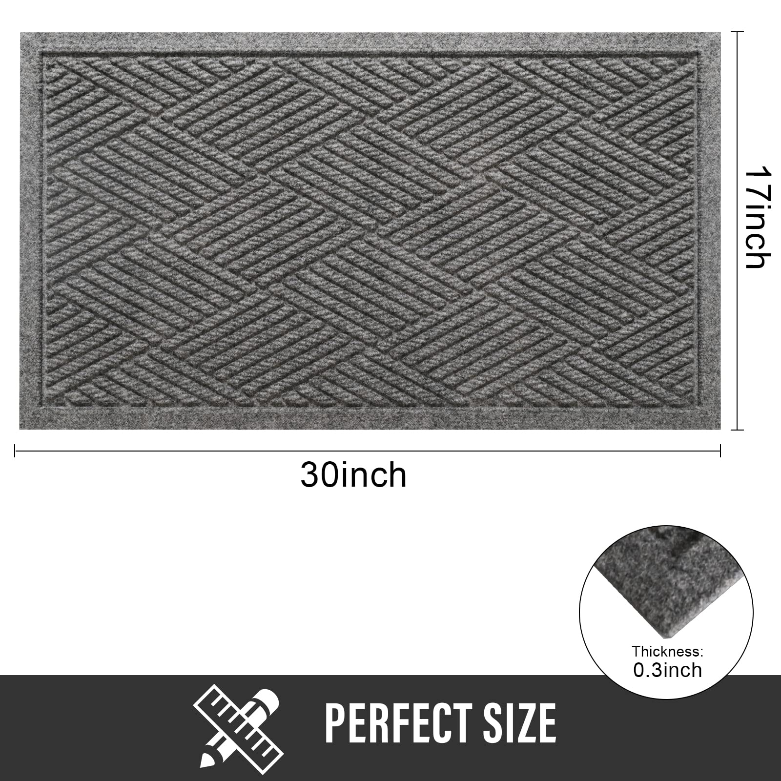 HIYARD doormat low profile design next to a door