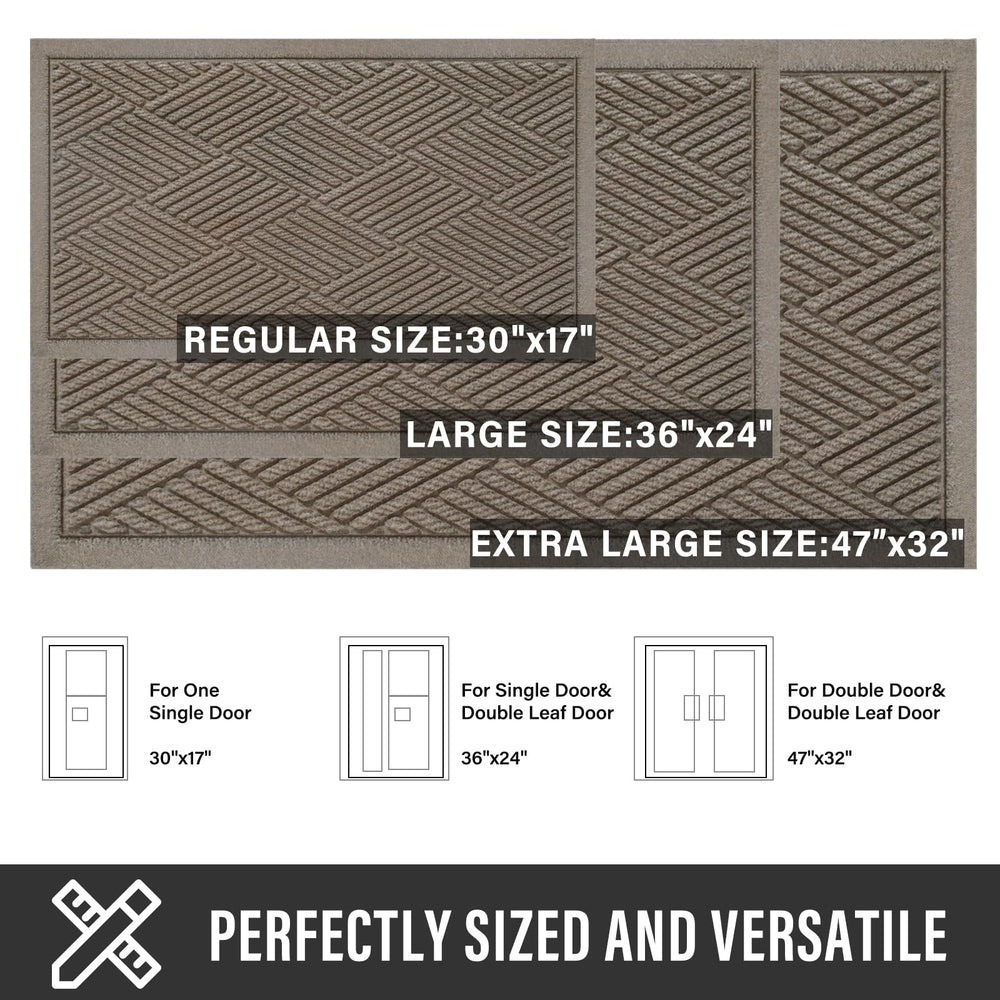 HIYARD doormat showing texture and rubber backing
