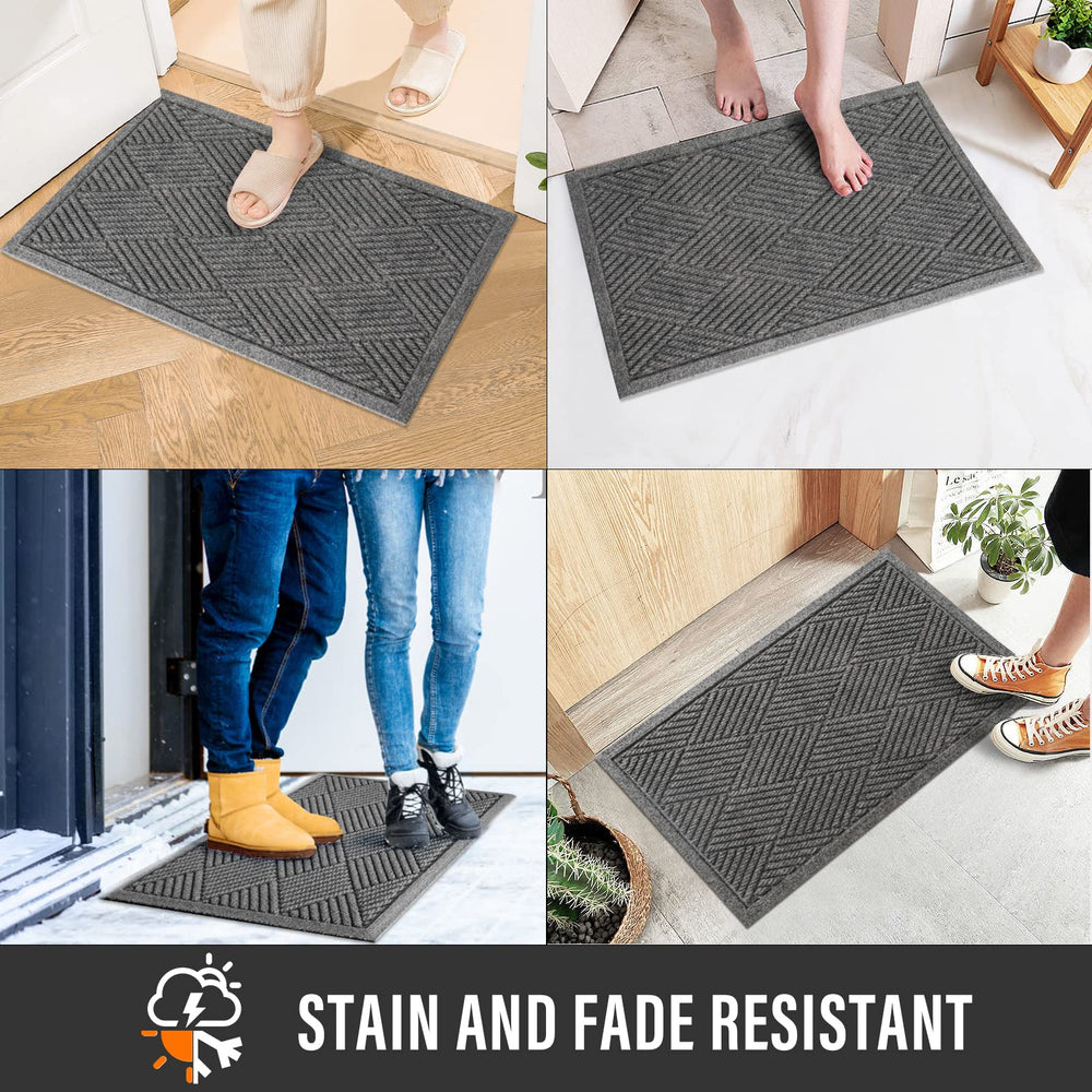 HIYARD front door mat capturing dirt and moisture
