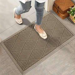 HIYARD Sturdy Front Door Mat beige front view