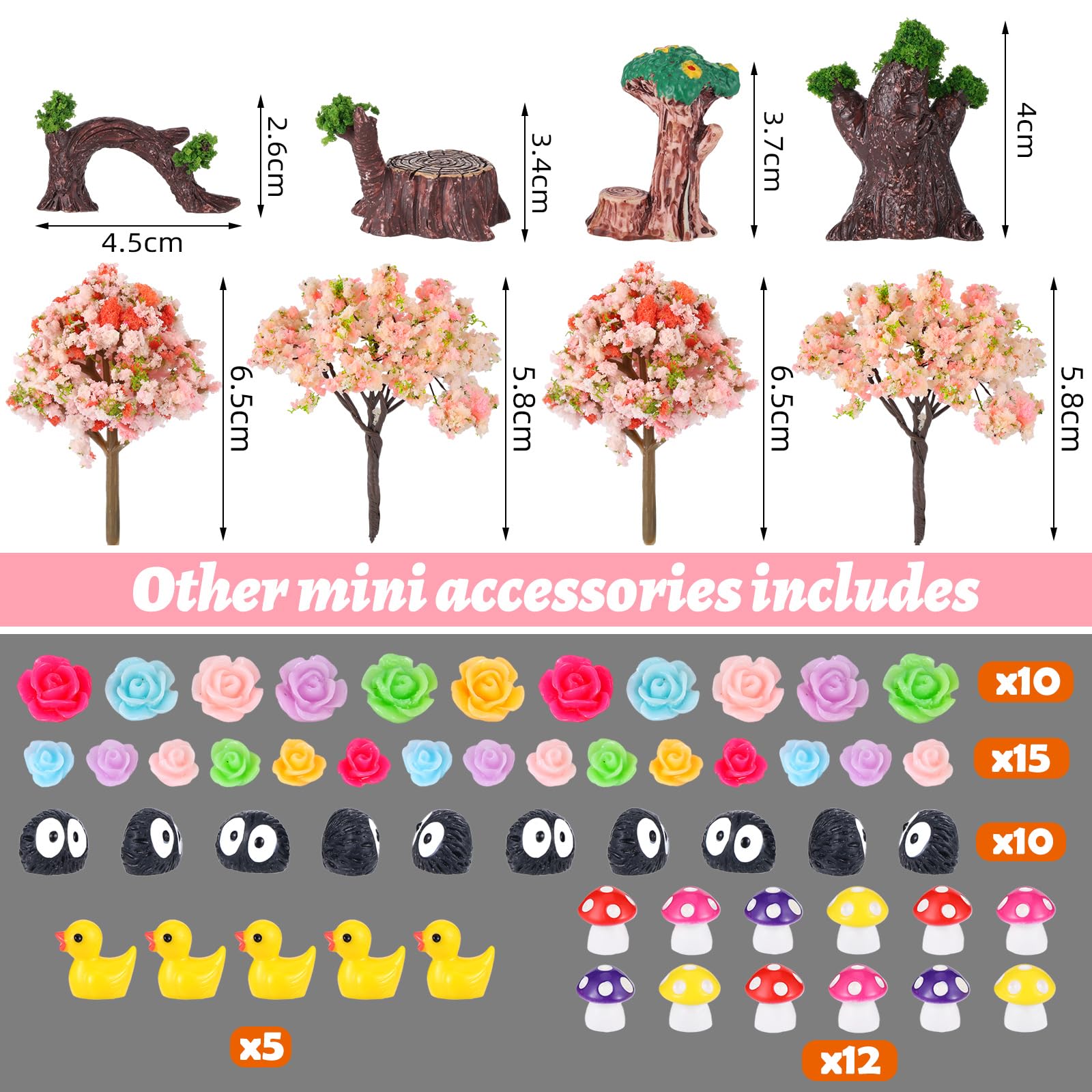 HIYZI fairy garden accessories displayed in a garden setting