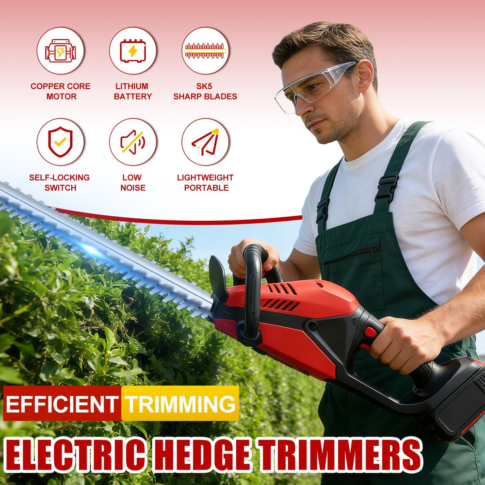 HJLYZYA hedge trimmer package contents laid out on table