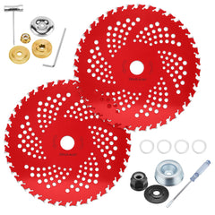 HK 2 Pack 9-inch Brush Cutter Blades front view