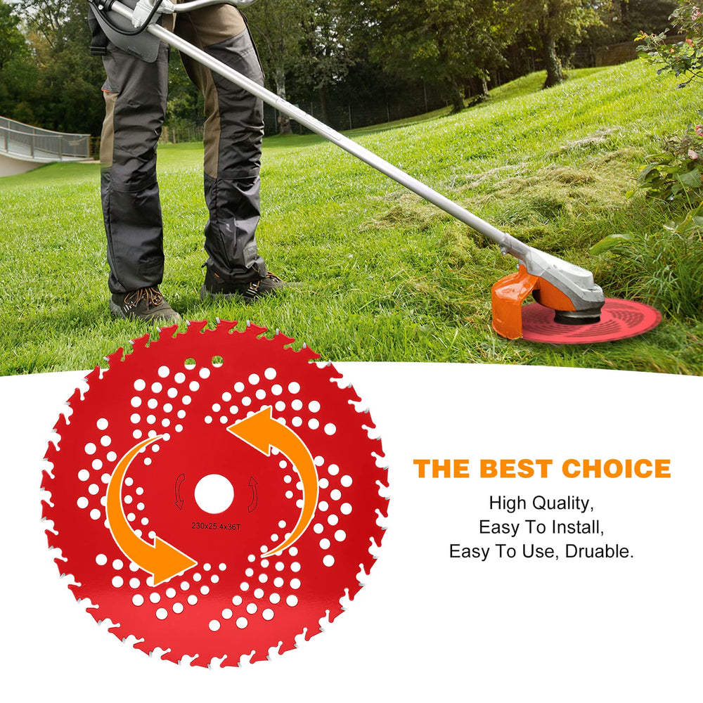 HK Brush Cutter Blades with installation tools including screwdriver