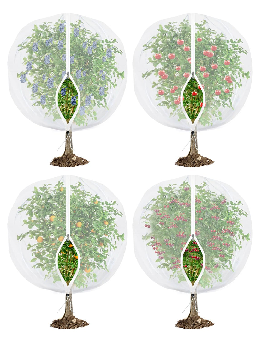 HKZ Fruit Tree Netting 5.3 x 6 FT with zipper design