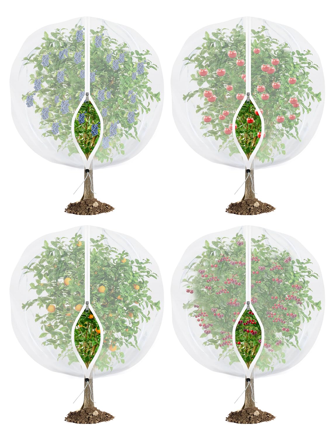 HKZ Fruit Tree Netting 5.3 x 6 FT with zipper design