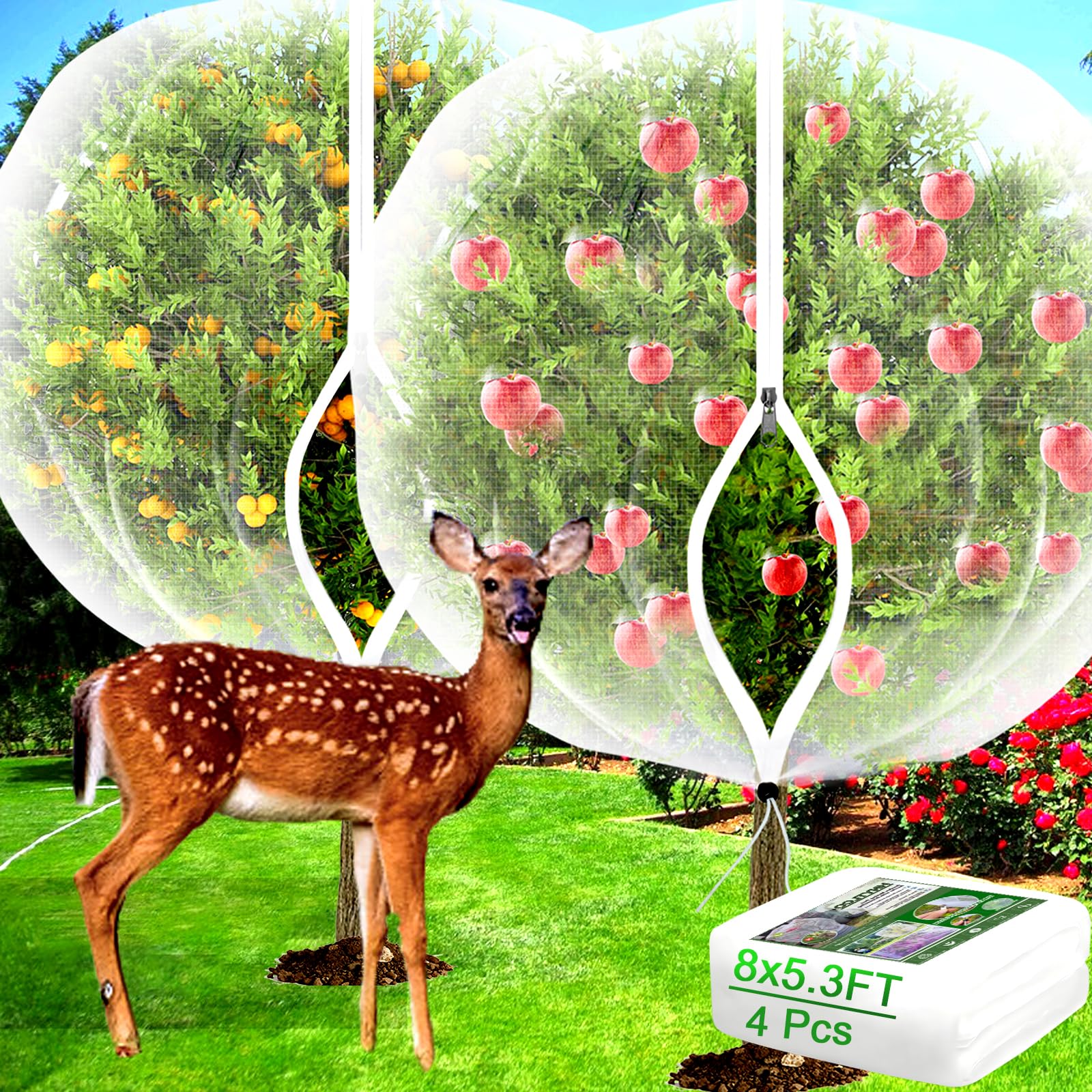 HKZ Fruit Tree Netting 5.3 x 8 FT front view