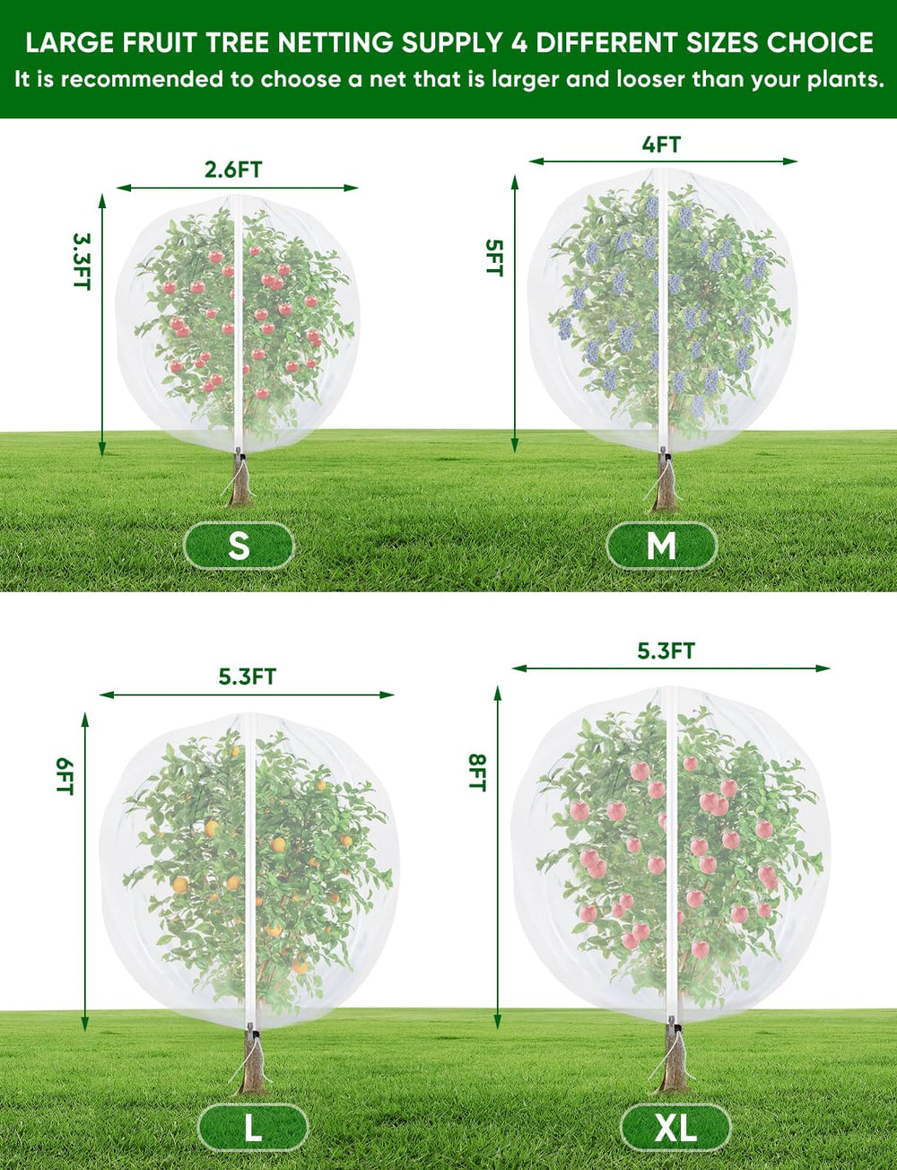 HKZ Fruit Tree Netting showing light and ventilation design